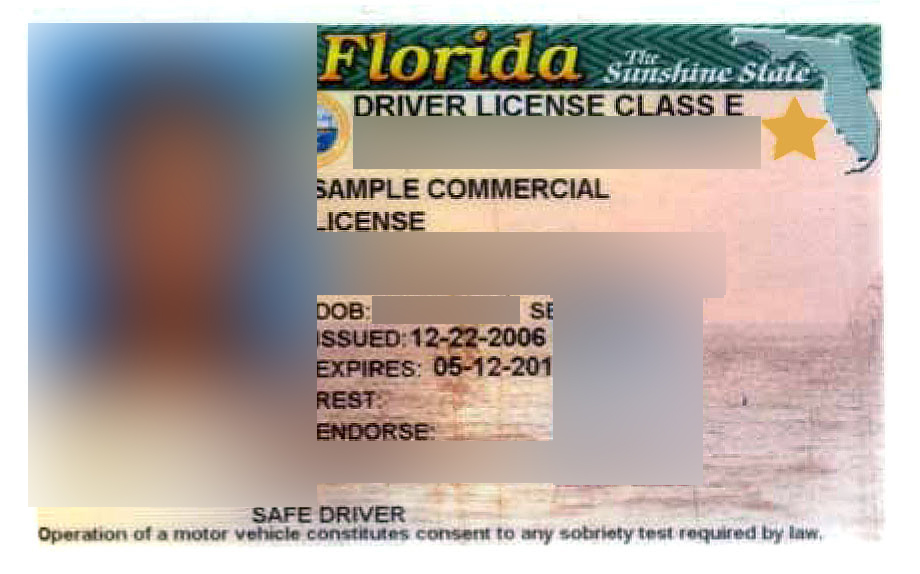 What is the gold star on my Florida driver's license?