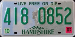 New Hampshire license plate 